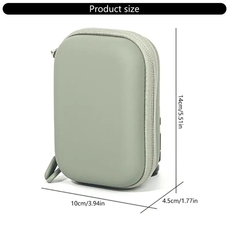 R53C Camera Storage Bag PU Leather Organiser for Small Camera Case Hard Shell