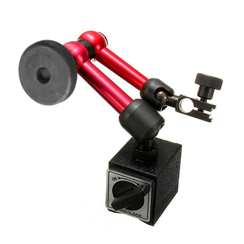 Imagem -02 - Mini Universal Flexível Dial Indicador de Teste Base Magnética Suporte Indicador Ferramenta Medidor Correção Magnética Suporte Kit Ferramenta