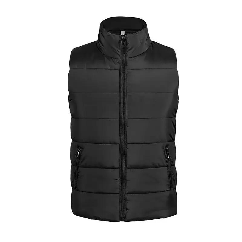 

Mens Vest Jacket Warm Sleeveless Jackets Winter Waterproof Zipper Coat Autumn Stand-up Collar Casual Waistcoat Brand Clothing