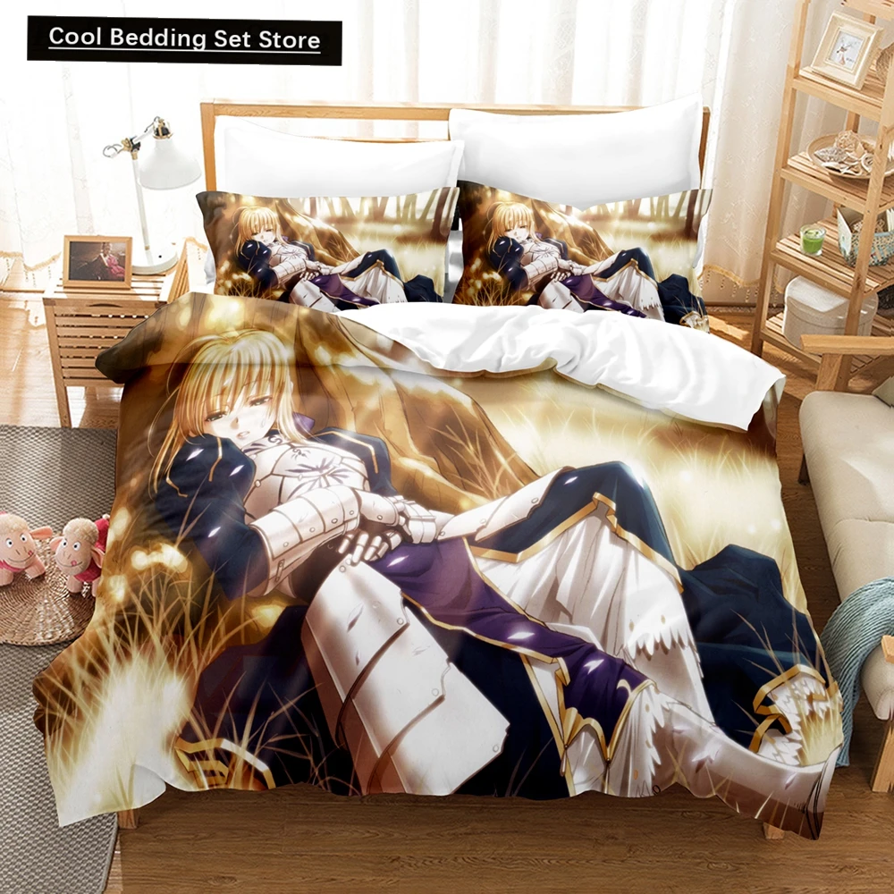 

New Fate/stay night Unlimited Blade Works Bedding Sets Duvet Cover Set With Pillowcase Twin Full Queen King Bedclothes Bed Linen