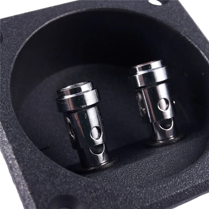 Pro 10X Square Shape Double Binding Post Type Speaker Box Terminal Cup Black