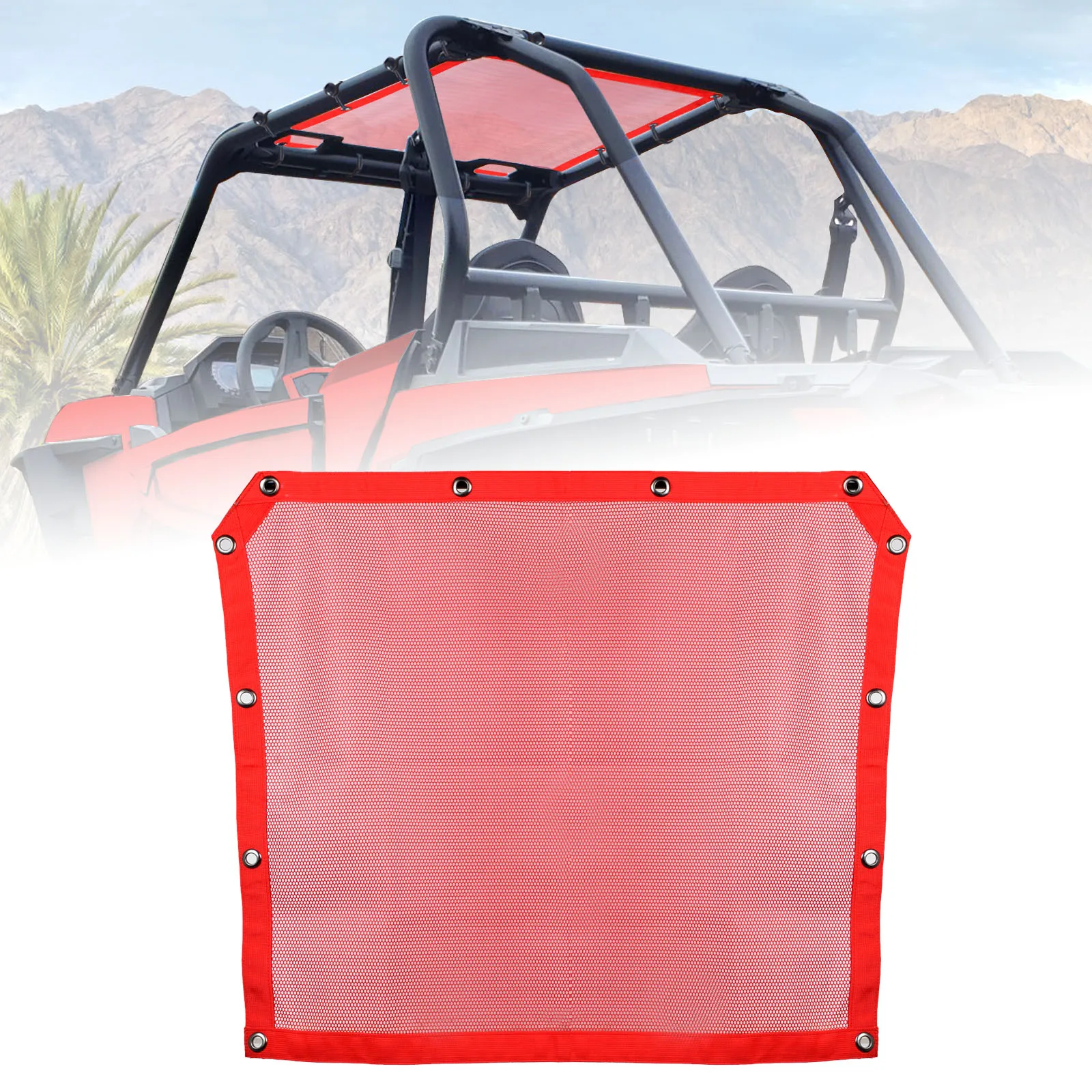 

Heavy Duty Mesh UV Sun Protection UTV Soft Top Window Net Sunshade Mesh Shade Top Cover Fits for Polaris RZR Pro XP/4 2020-2022