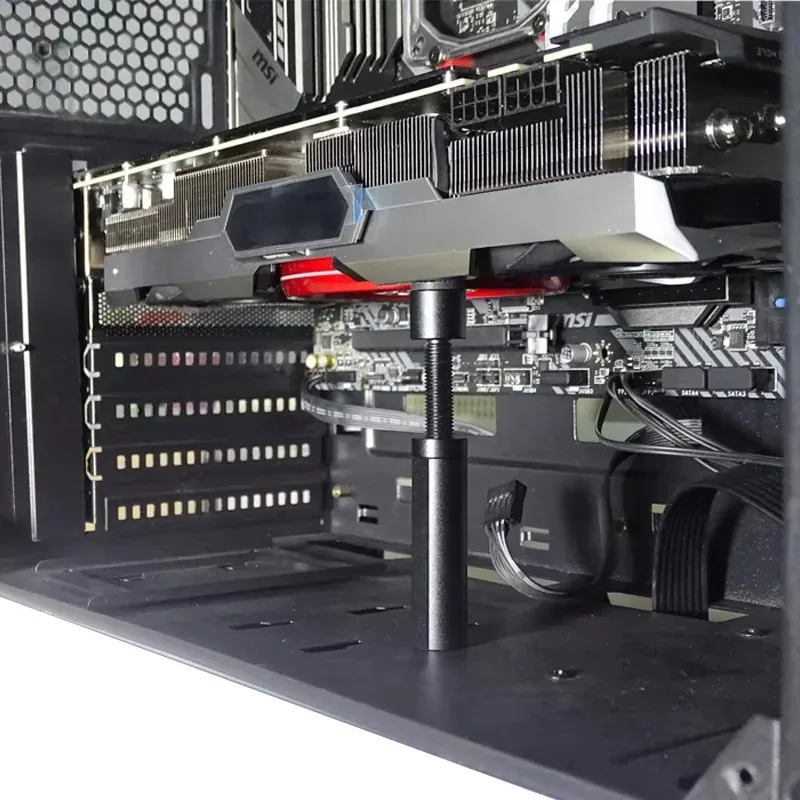 KEBIDUMEI Aluminum Alloy GPU Brace Support Graphics Card Sag Holder Bracket  Anti-Sag GPU Stand for PC Computer Case