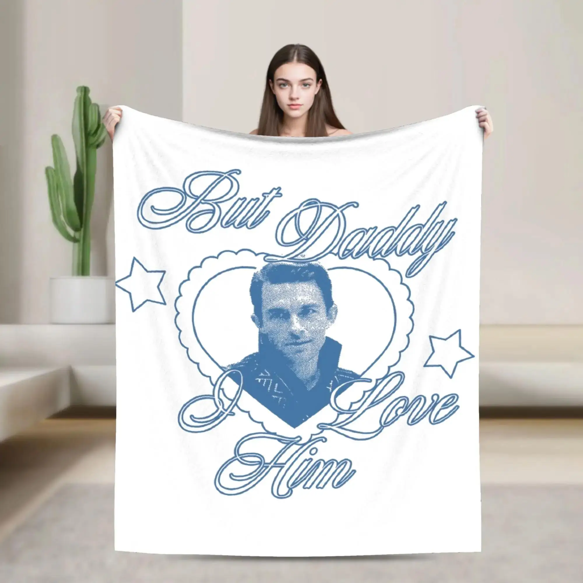 

Мягкий фланелевый плед с дизайном But Daddy I Love Him Jonathan Bailey, уютное дорожное одеяло для дивана, кровати или кресла