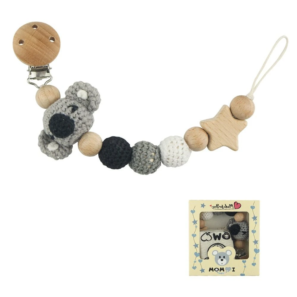 

Chain Dummy Clips Children Baby Teether Toys Straps Crochet Animal Pacifier Clips Pacifier Holder Clips Baby Pacifier Chain