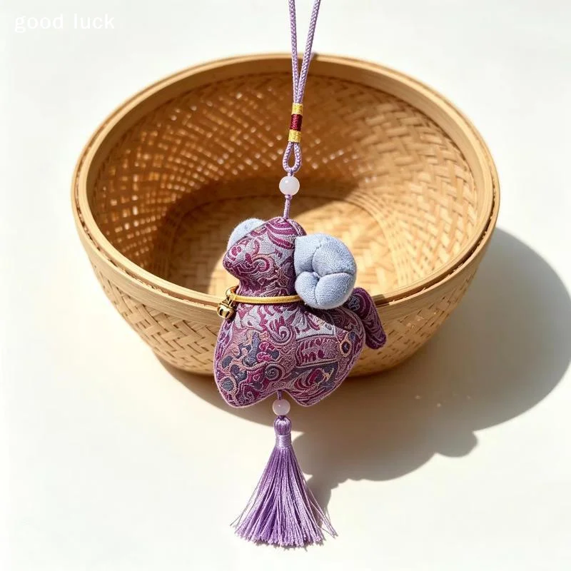 AnswerChinese Zodiac Sheep Plush Toy Brocade Lamb Doll Tassel Horns Lucky New Year Gift Home Decoration Soft Stuffed Animal - view 3
