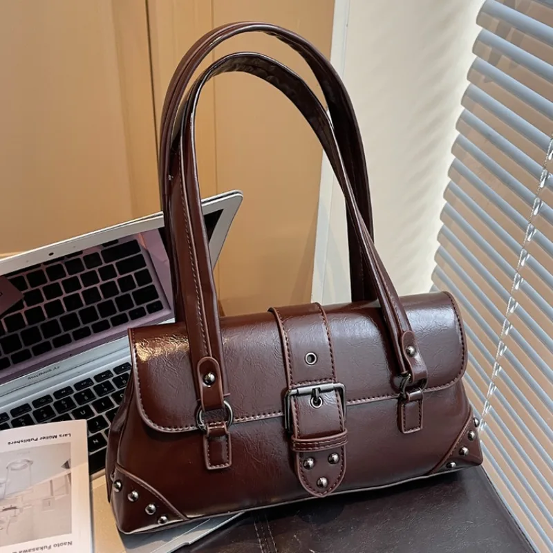 

Stylish Designer Diaper Bag Women's Leather Tote Luxury Crossbody Bag Vintage Minimalist Large Capacity Elegant Fashion