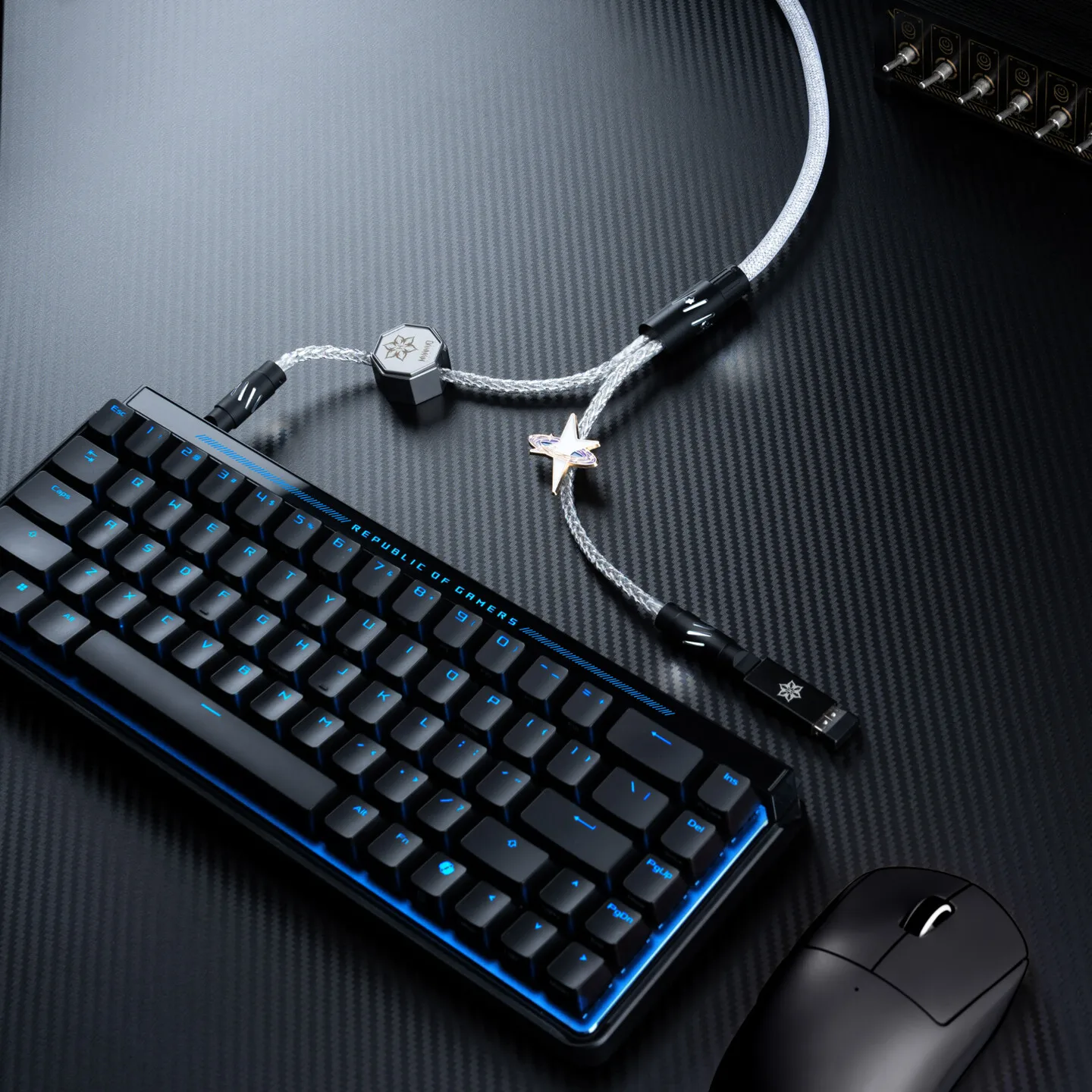 Type C Detachable Cable Coiled Keyboard - HUAHUO Esports Pro Custom Aviator Kabel