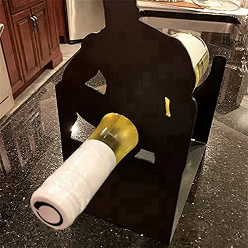 BUENO estante de vino de mesa, soporte de exhibición de vino con carácter, sala de almacenamiento de vino separada en la cocina, Bar familiar