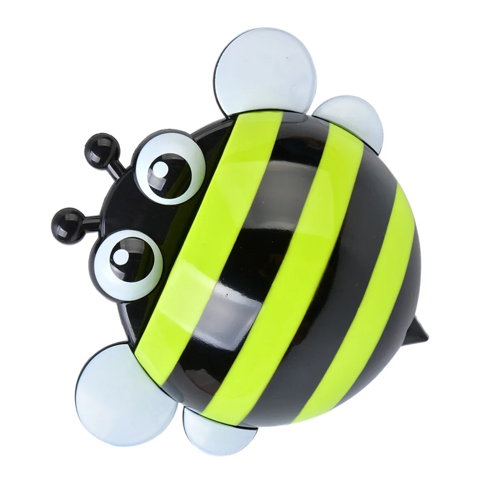 

1Pcs Bee Shape Toothbrush Holder Plastic Suction Type Bathroom Organizer Multi Function Toothbrush Stand Space Saving Home Decor