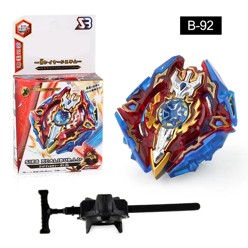 B-92 Starter Sieg Xcalibur 1 Iron With Launcher B92 Burst God Series Spinning Top Kid Boys Toys