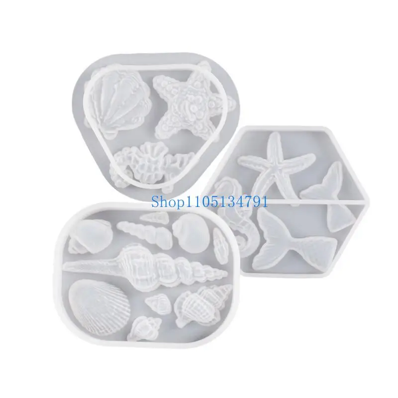 قالب سيليكون لصب الراتنج بطول 98 كجم، قالب قلادة على شكل سلسلة مفاتيح على شكل نجم البحر للهالوين