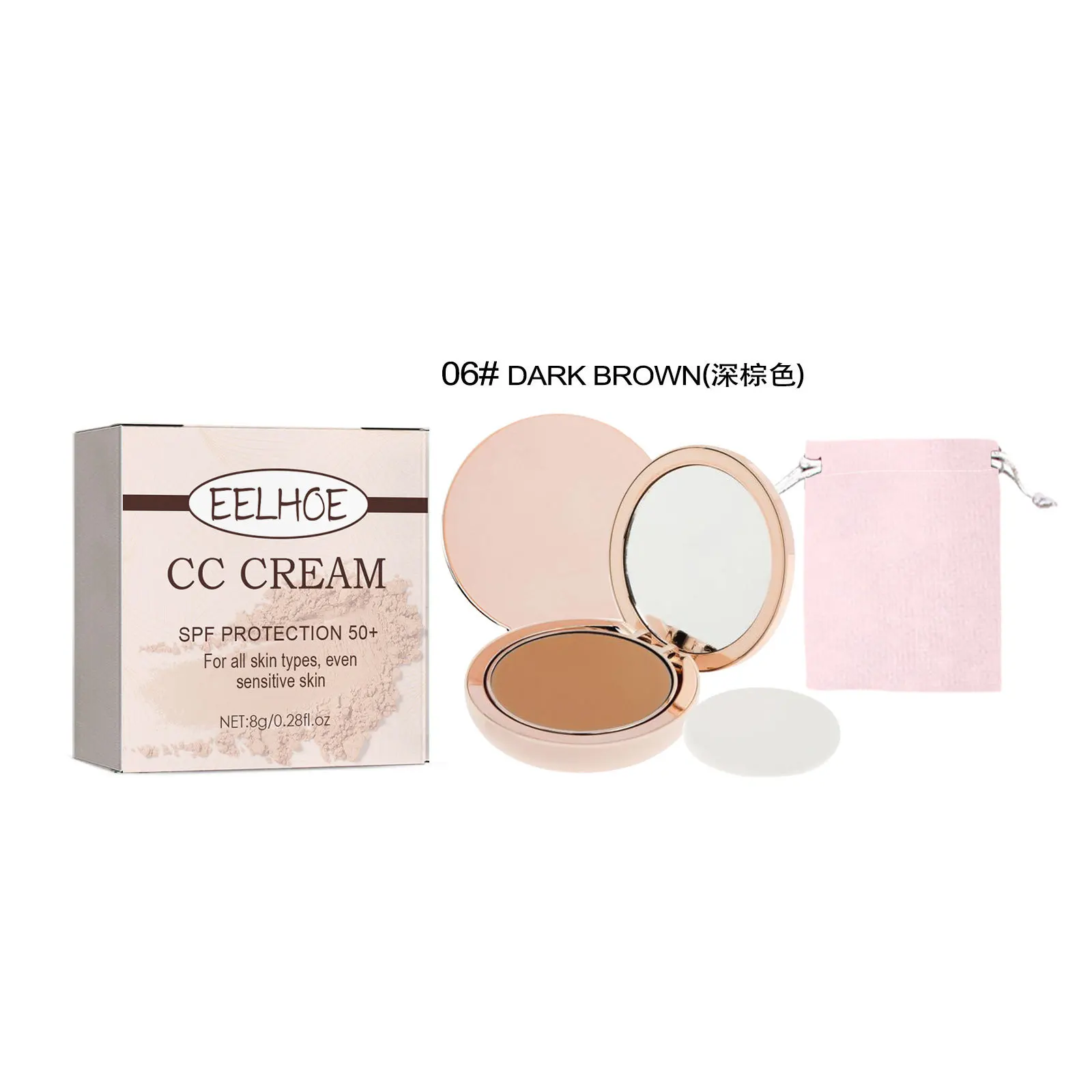 8G Eelhoe Powder Skin Protection Lightweight Breathable Not Easy To Make Natural Concealing and Setting Make Bronzer Powder