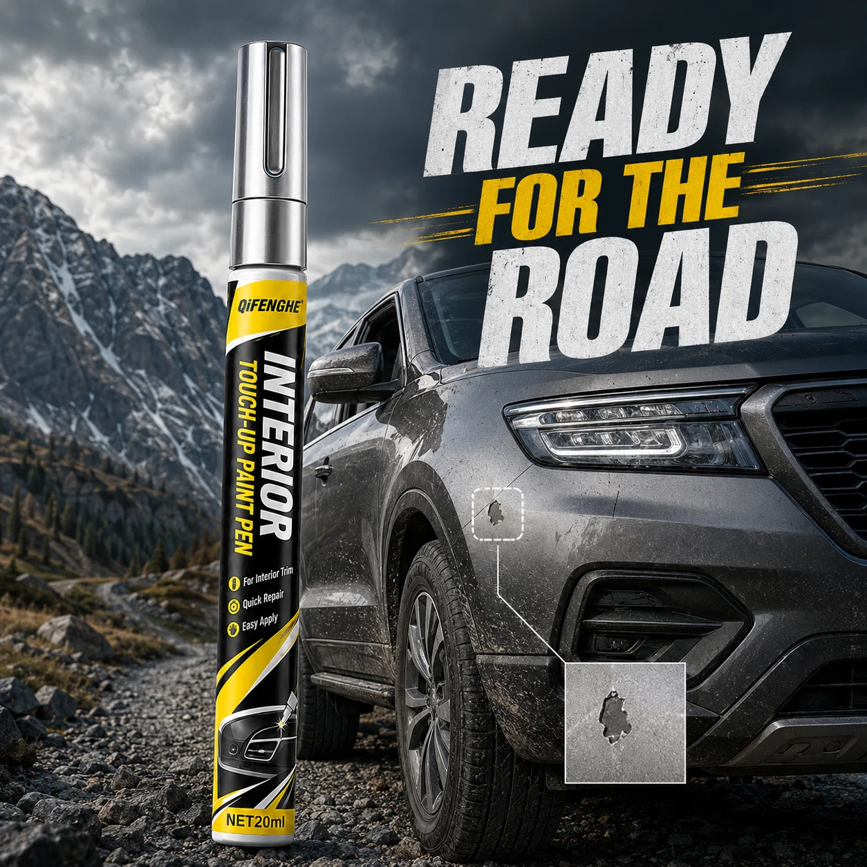 Car Scratch Repair Pen - Self-Use Paint Touch-Up Pen for Cars, Suitable for Repairing Scratches on Dashboards, Car Doors, Trim S