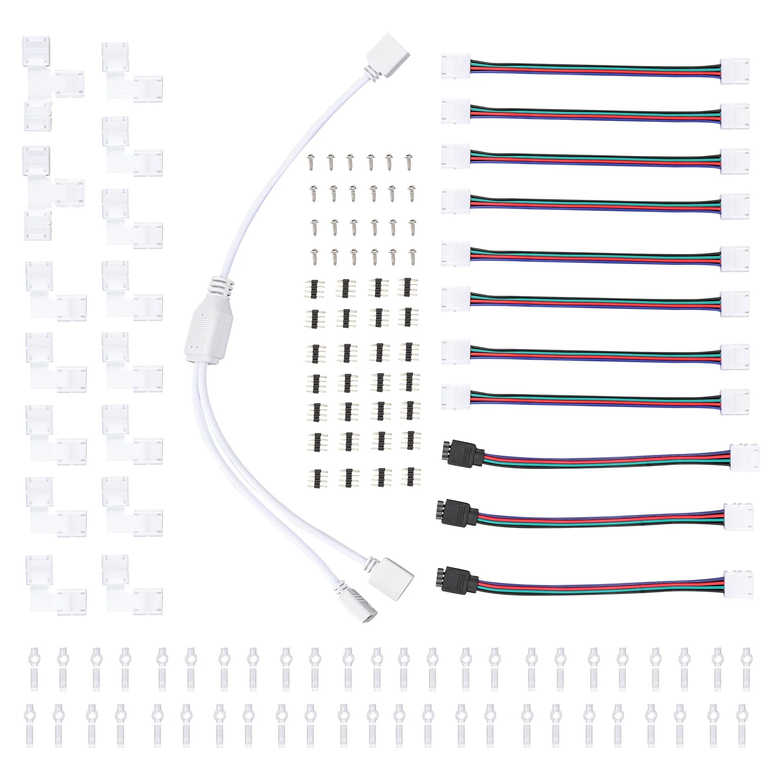 

Solderless LED Connectors 4 Pin RGB Rgb Connector Connector Kit for Light Strips Easy Install Play Accessories
