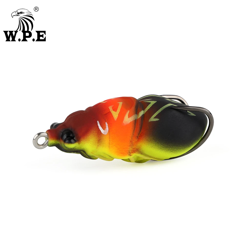 

W.P.E 1pcs Frog Lure 6cm 12.5g Multicolor Soft Lure Silicone Swimbait Bass Pike Catfish Snakehead Fishing Lure Fishing Tackle