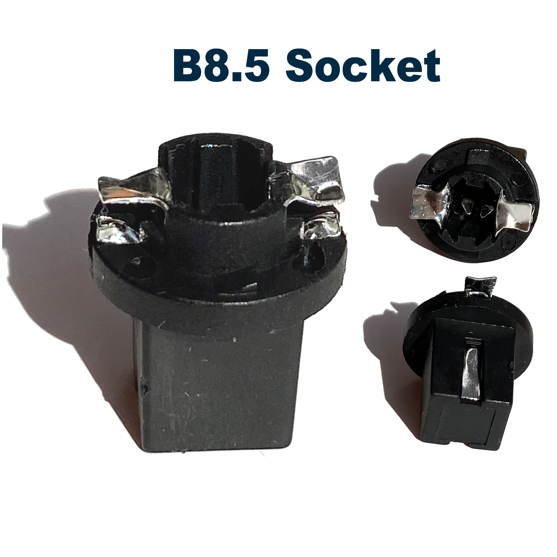 100pcs High Quality LED Car T5 B8.5 T10  Lamp Base twist lock  Instrument Panel Replacement Socket Black for Auto Light