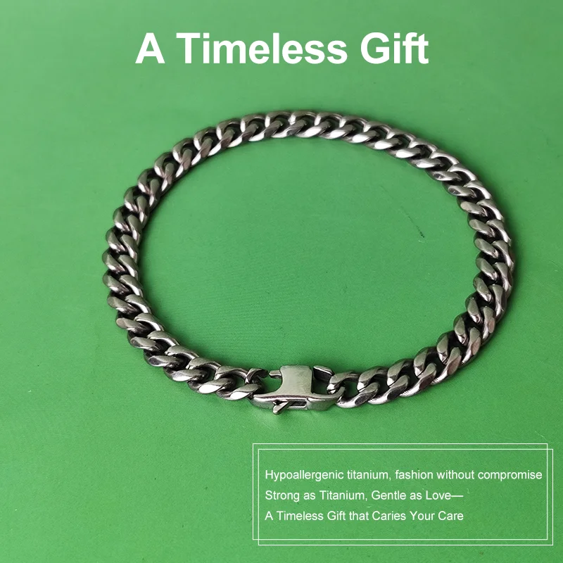 Gelang Rantai Kuba Titanium Mu - Ceramic Link Bracelet ulasan dan harga