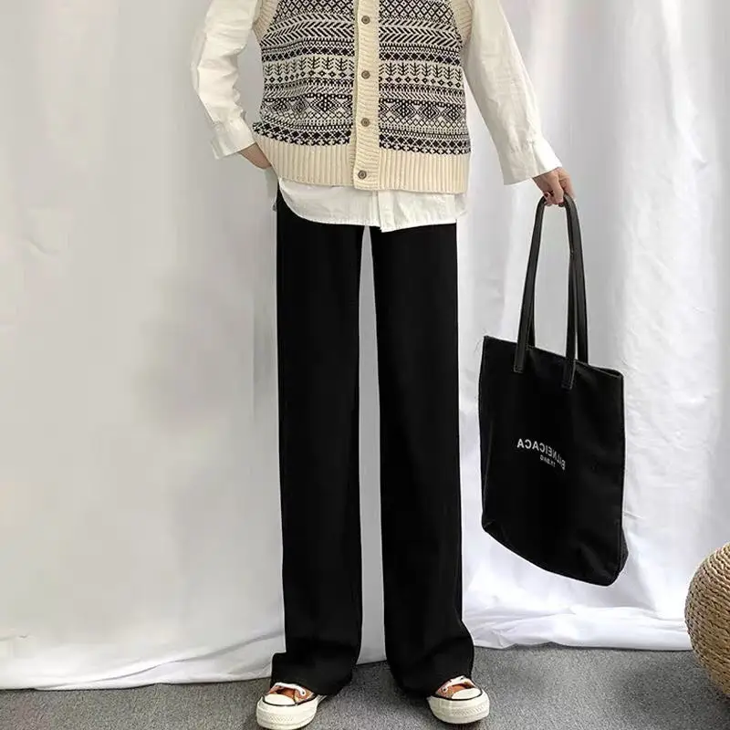 broek dames corduroy retro wijde pijpen comfortabele herfst winter getextureerde broek klassiek veelzijdig gezellig warm dik