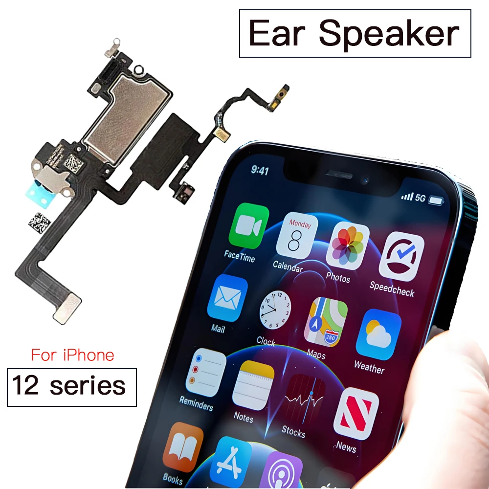 Ear Speaker With Flex Cable Replacement For iPhone 12 Min Pro Max Upper Earpiece And Proximity Light Sensor No Face ID