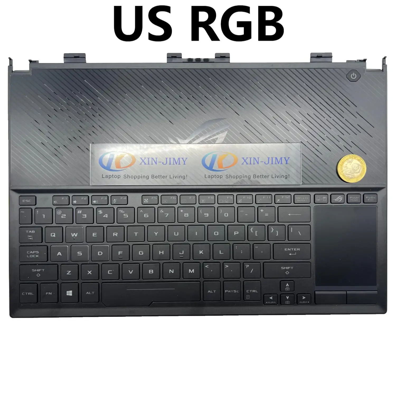 

GX531 backlit keyboard For ASUS GX531GS-AH76 TOP CASE With BACKLIT KBD GX531GM GX531GS GX531GW GX531G GX531GW 0KNR0-661DUS00