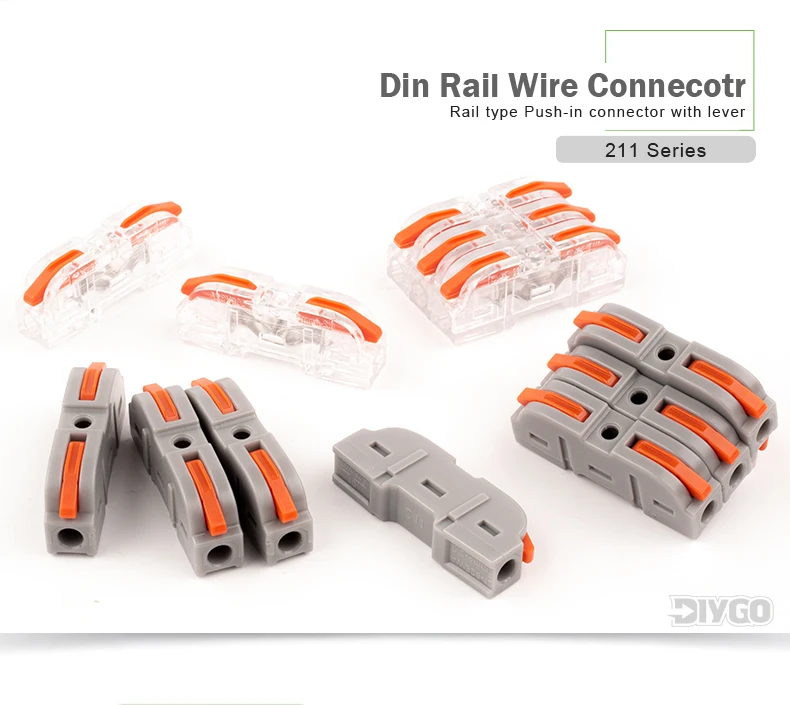 Hebel-Verkabelungsstecker, schnelles, kompaktes Spleißen, elektrischer Steckverbinder, Stoßklemme, 1 bis 1, Inline-Drahtverbinder, Anschluss 28–12 AWG – Detail 7