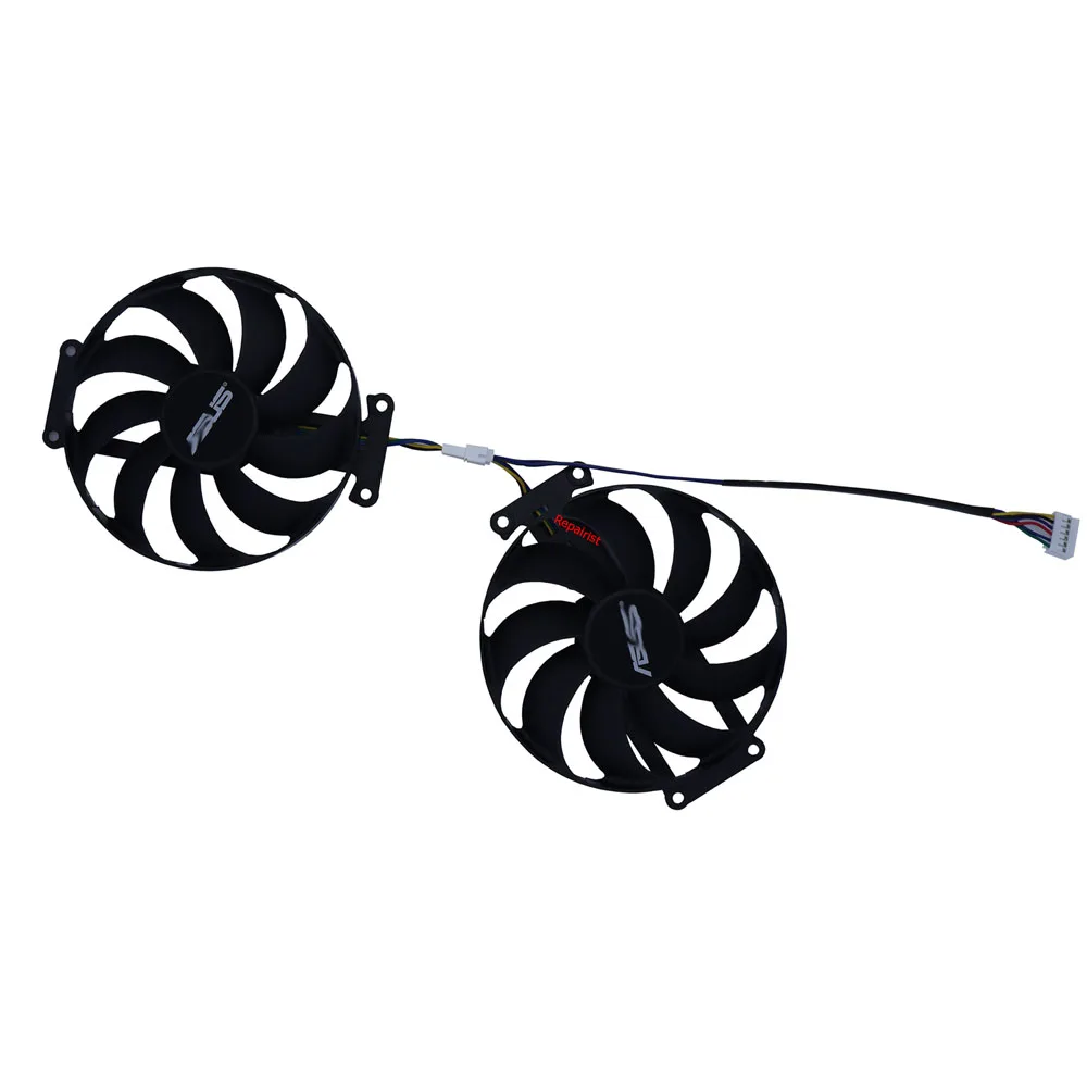 2Pcs/Set GPU Card Fan,T129215SU,PLD09210S12H,FDC10H12S9-C,For ASUS RTX 2070 8GB DUAL EVO V2,For ASUS RTX 2060 SUPER 8GB DUAL EVO