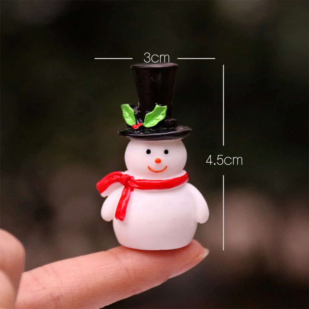 6 قطعة تماثيل سانتا عيد الميلاد الراتنج مصغرة ديكور لحديقة المنزل مكتب عيد الميلاد حفلة داخلي في الهواء الطلق الديكور احتفالي صغير