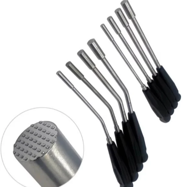 Orthopedic Bone Tamp Bone Graft Impactor Aluminum Handle Tamping Rod Straight Curved Tool 6mm 8mm 10mm 12mm