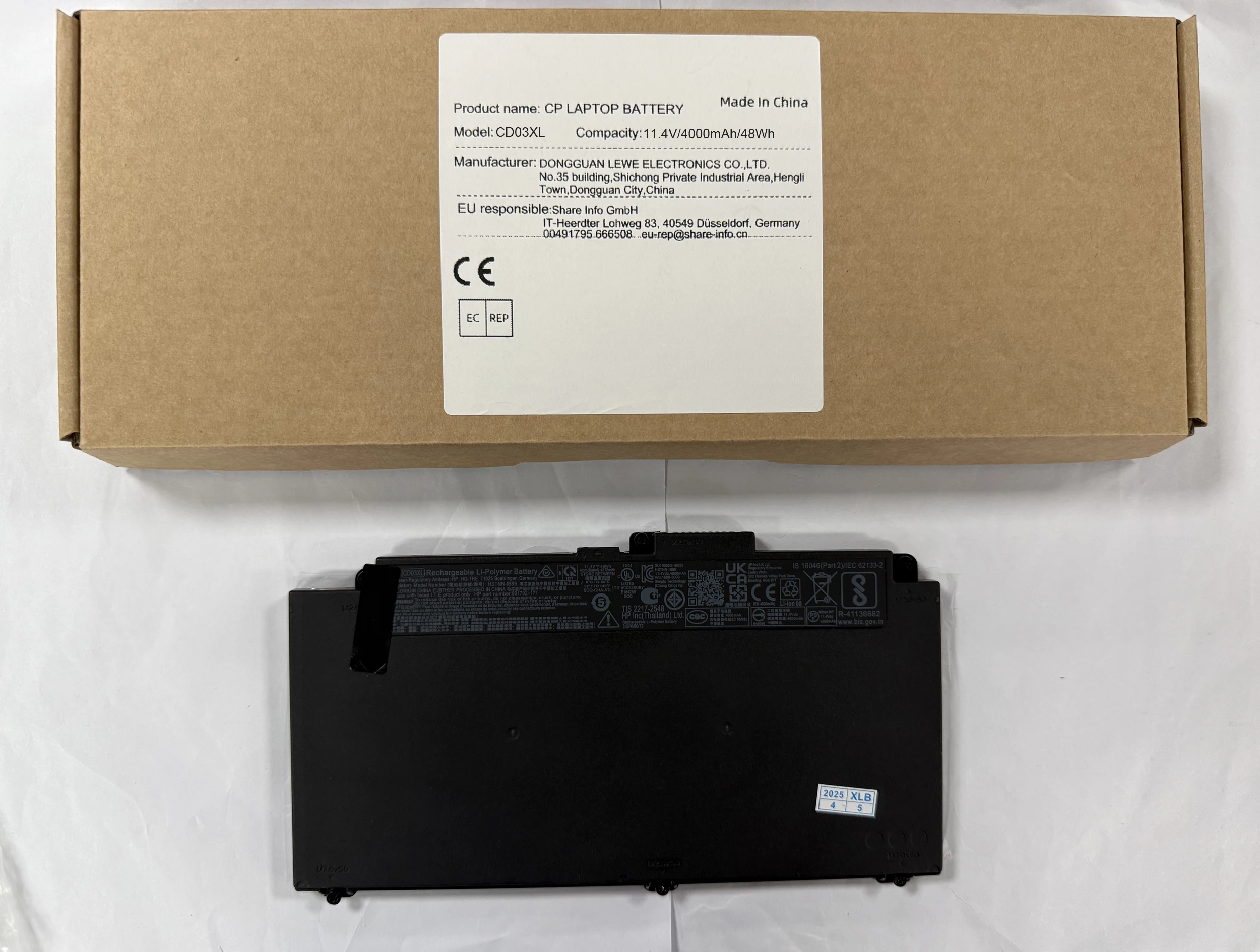 

Аккумулятор для ноутбука CD03XL для ноутбука серии ProBook 640 645 650 G4 G5 G7, 11,4 В/48 Втч/4212 мАч