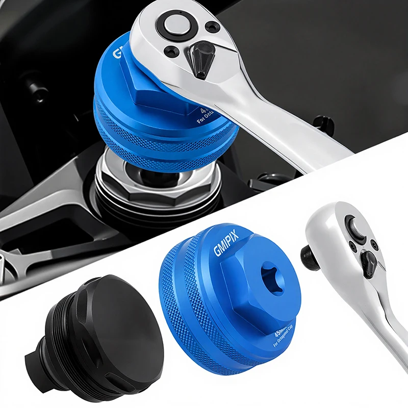 GMIPIX Tappo forcella Presa dado 45 46 49 50mm Tappo superiore forcella moto Rimuovi strumento di installazione