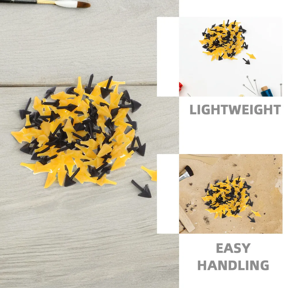120Pcs Simulation Bird Beak Inserts 7x15mm Plastic Animal Mouth Decor for DIY Crafts Educational Learning Puppet Props
