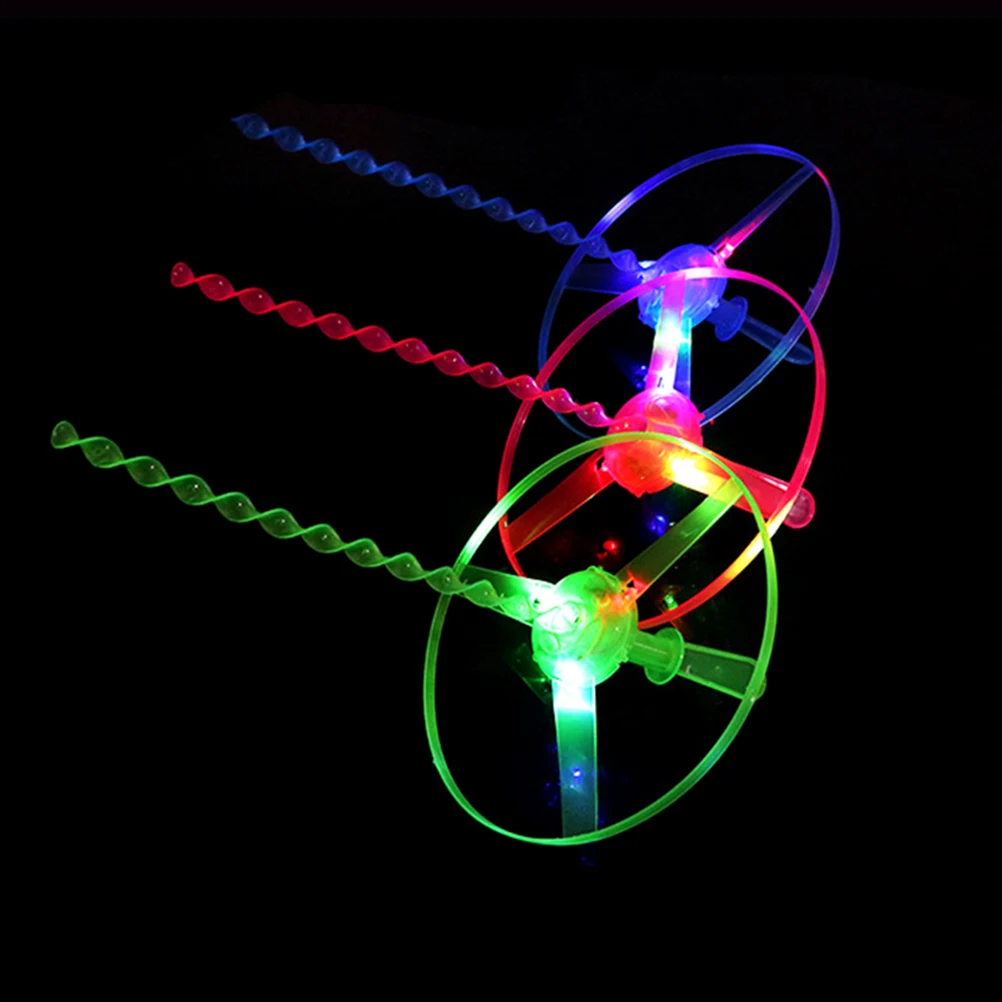 

5pcs Flying Dragonfly Toys Rotating Toys LED Parent-child Interaction Toys with for Kids Children (Random C