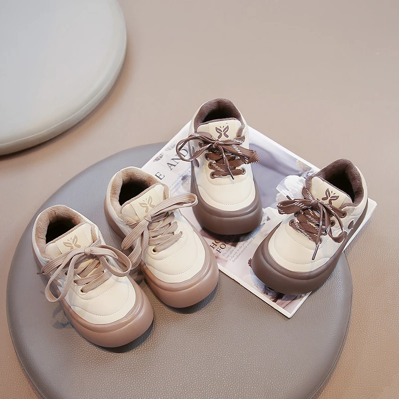 

Girls Casual Shoes Sweet Butterfly Kids Flat Shoes Soft Sole Comfortable 2025 Winter New Children Princess Shoes Korean Style