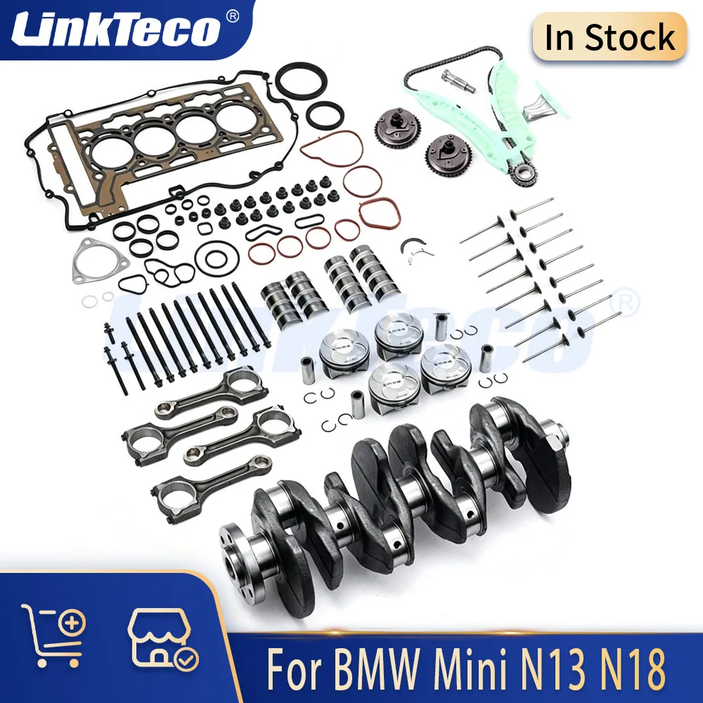 N13 N18 Engine Piston Gasket Set Timing Kit Crankshaft Fit 1.6 L For BMW 114i 120i 316i F20 F21 F30 F31 Mini Cooper S R56 1.6L