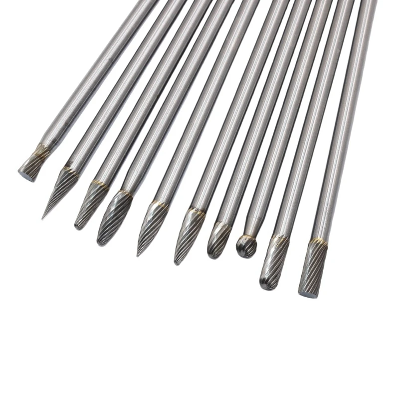 6 X 6 X 150 Mm Extension Handle Carbide Rotary File Tungsten Steel Grinding Head Metal Jade Wood Grinding Tool