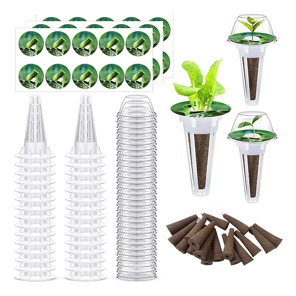 

Hydroponics Soilless Grow Planting Basket Kit Seed Pods Kit Grow Sponges+Planting Basket Kit Garden Tools