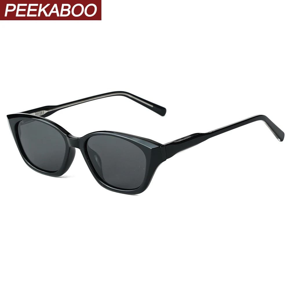 

Peekaboo корейские ретро солнцезащитные очки «кошачий глаз» для женщин мужские коричневые поляризационные солнцезащитные очки для мужчин TR90 ацетат унисекс uv400