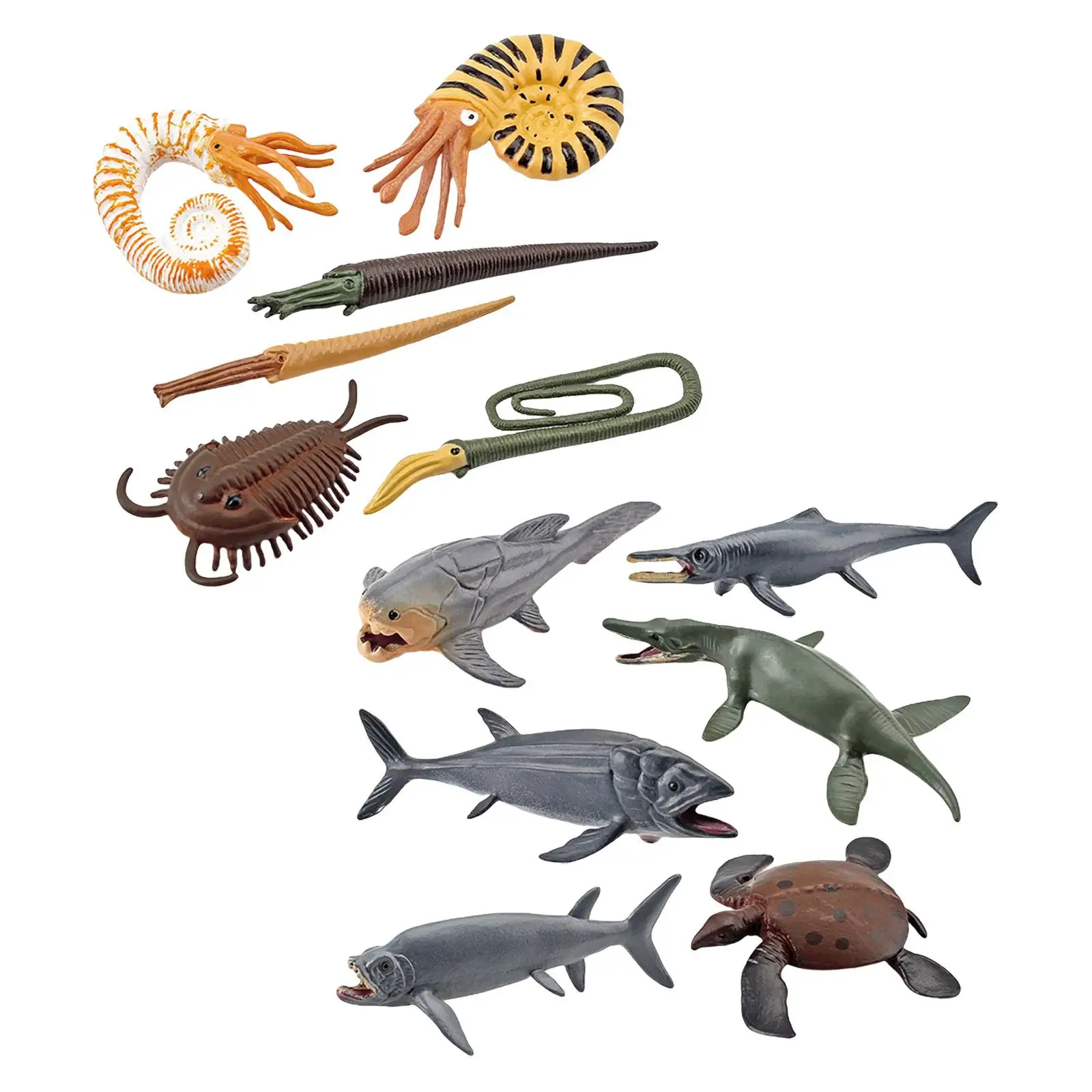 6 Pieces Simulation Prehistoric Marine Animal Model, Model Playset Ancient