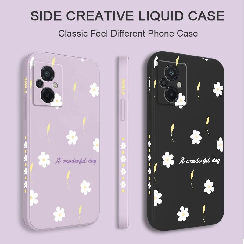 Scattered Daisies Phone Case For Xiaomi Poco M5 M5S F5 X5 F4 X4 M4 F3 M3 X3 F2 Pro X2 C40 4G 5G GT NFC Silicone Cover