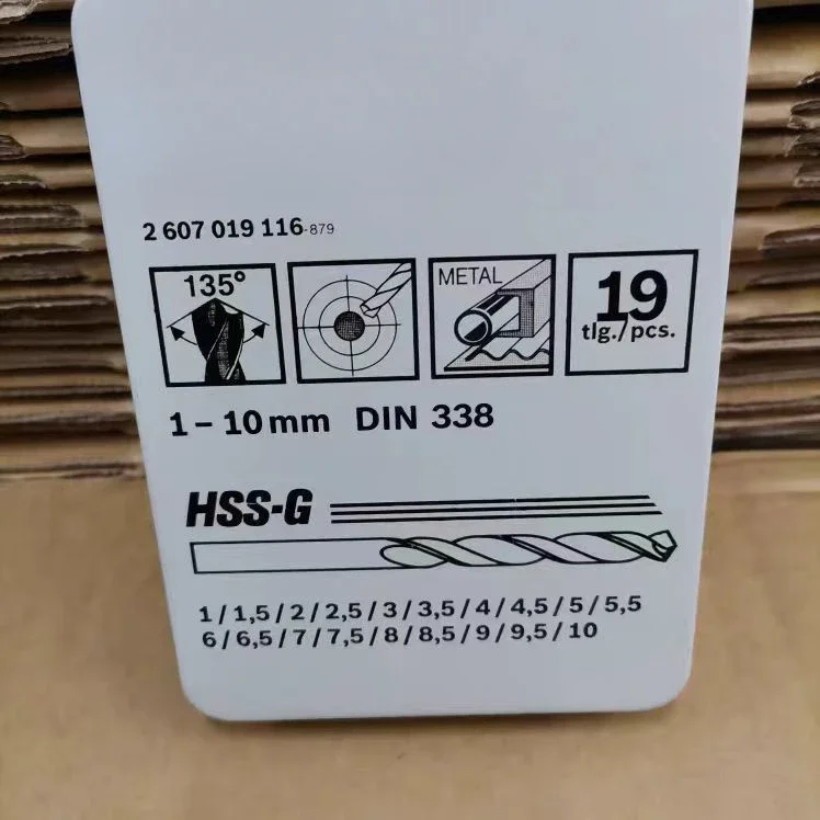 

BOSCH Bosch HSS-G19 high-speed steel twist drill bits 1-10mm stainless steel drilling holes 2607019116
