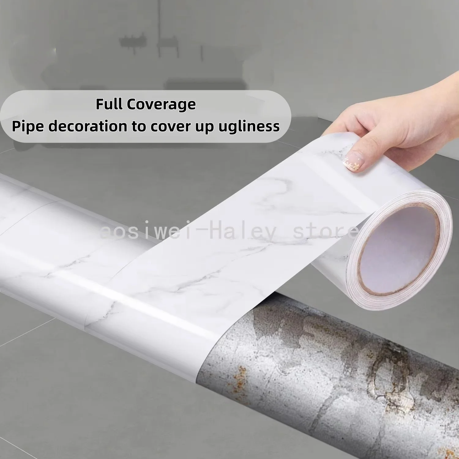 Decoration Cover For Sewage Pipes Kitchen Gas Fire Bathroom Pipes Wrapped Beautification For Ugliness
