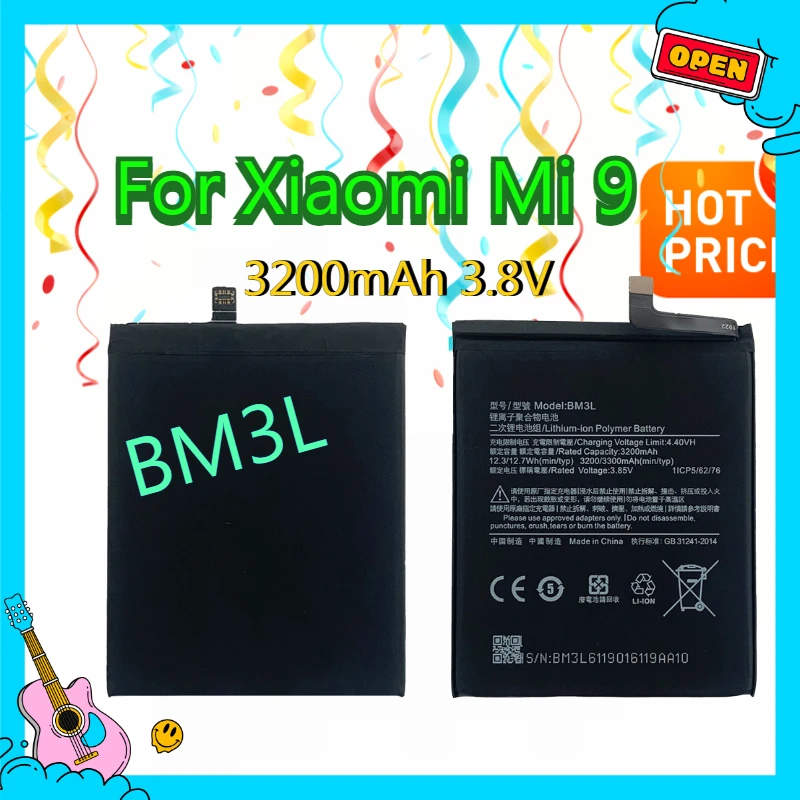 

3200mAh 3.8V High Quality Replacement Mobile Phone BM3L Battery For Xiaomi Mi 9