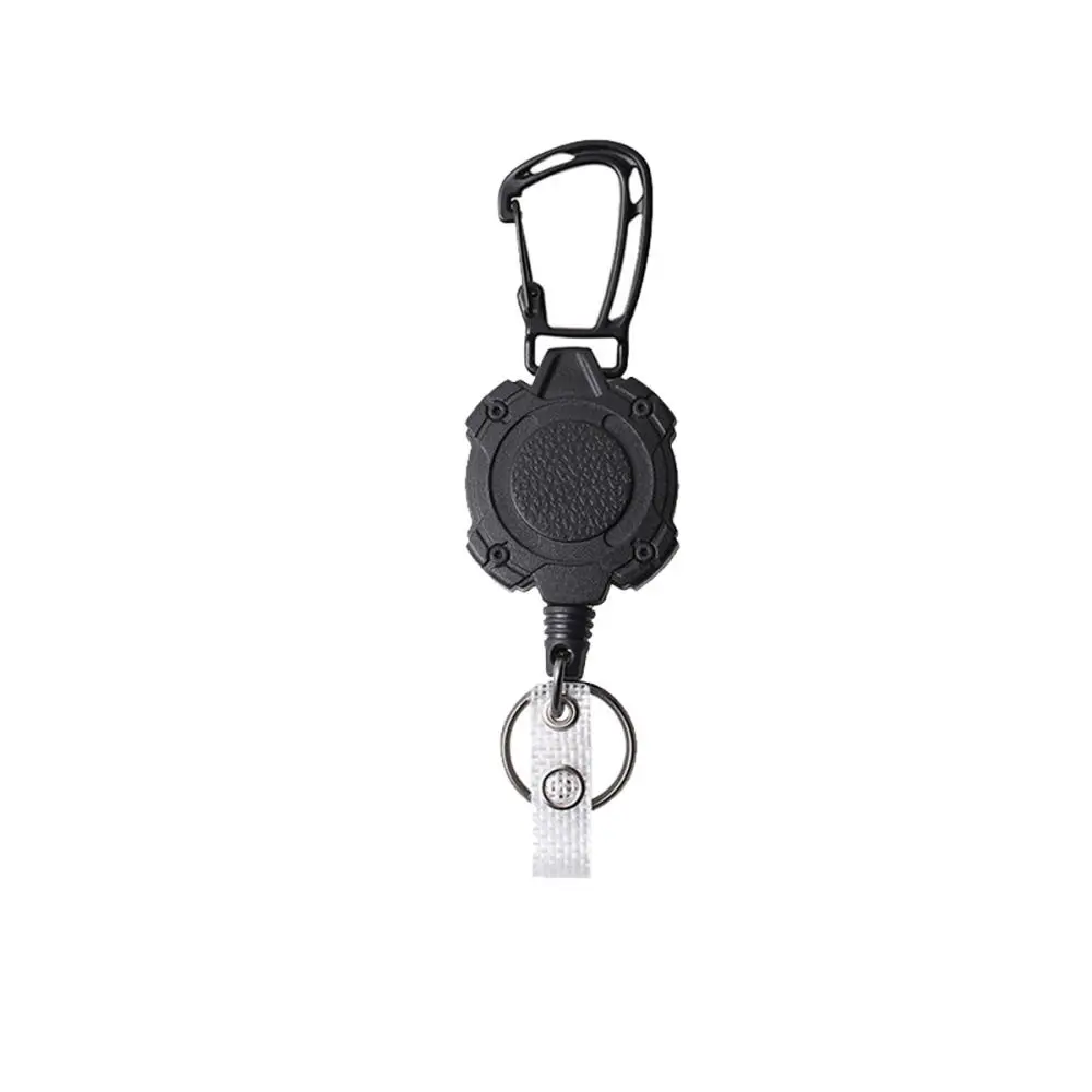 Heavy Duty Retractable Key Chain Steel String Badge Reel Outdoor Tactical Hook Backpack Connector Anti Theft Tool