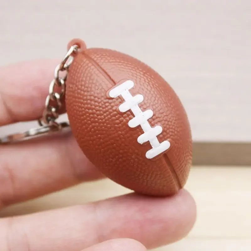 Mini Rugby Keychain American Football Pendant Helmet Keychain Rugby Pendant Sports Party Team Souvenir Athletes Rewards Favors