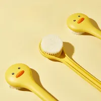 Cute Duck Long Handle Bath Brush Soft Bristles Bath Brush Skin Massager Shower Scrubber Exfoliation Body Cleaning Brush Bathroom