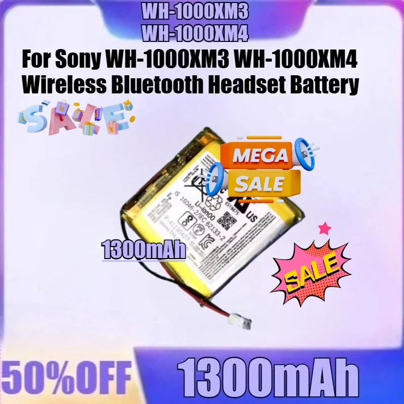 

For Sony WH-1000XM3 WH-1000XM4 Wireless Bluetooth Headset Battery 1300mAh New WH-1000XM3 1300mAh High Quality Battery