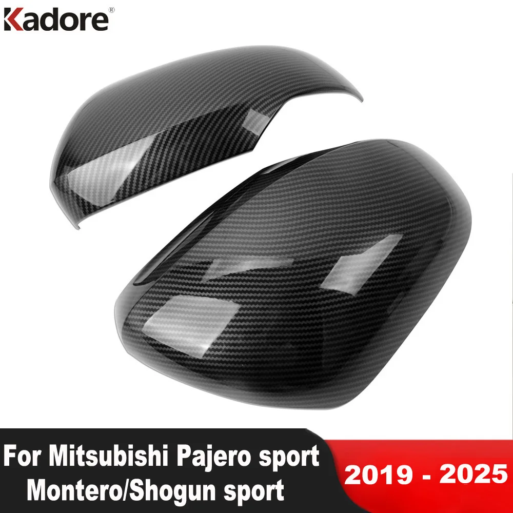Rearview Mirror Cover Trim For Mitsubishi Pajero/Montero/Shogun sport 2019-2024 2025 Car Side Wing Mirrors Cap Cover Accessories
