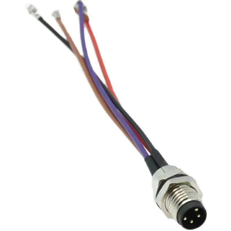 Waterproof M8 Connector Aviation Plug Socket Glue Filling/Welding Seat w 20CM Wire M8 3 4 5 6 8 Pin Panel Rear/Front Socket Line
