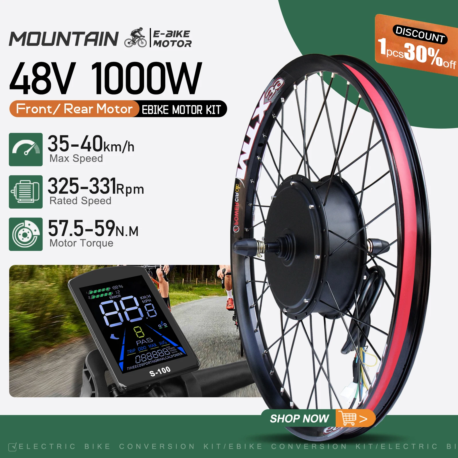 48v 1000w electric bicycle kit with battery E-bike – Hycline Drive eBike Conversion Kits Kit Building Ebike Battery High